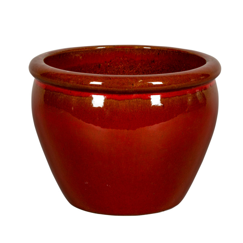Pot Shan, coloris rouge D40xH32cm