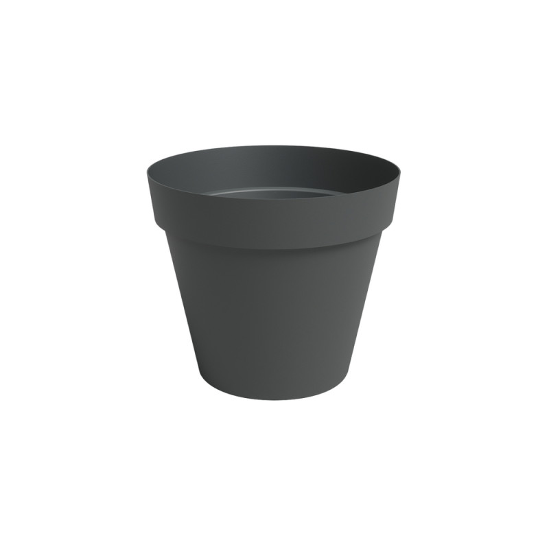 Pot Agape, coloris anthracite - D. 16cm
