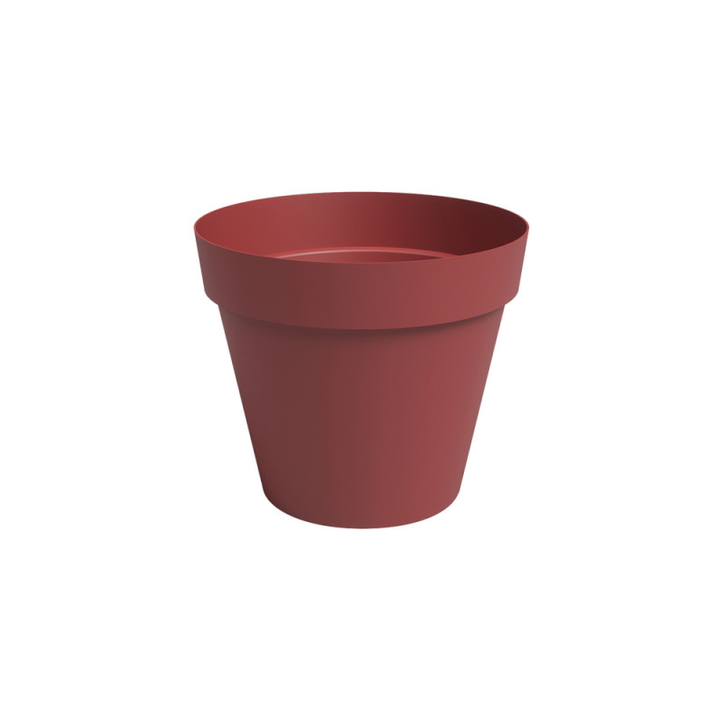 Pot Agape, coloris rouge foncé - D. 16cm