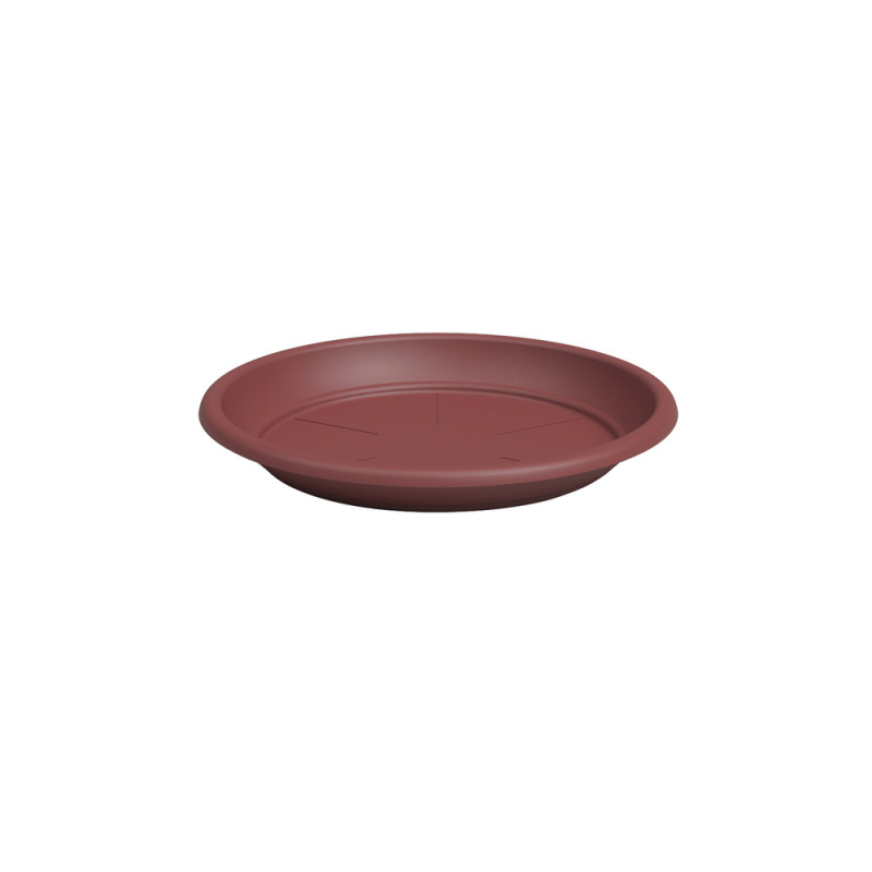 Soucoupe ronde, coloris rouge foncé - D. 13cm