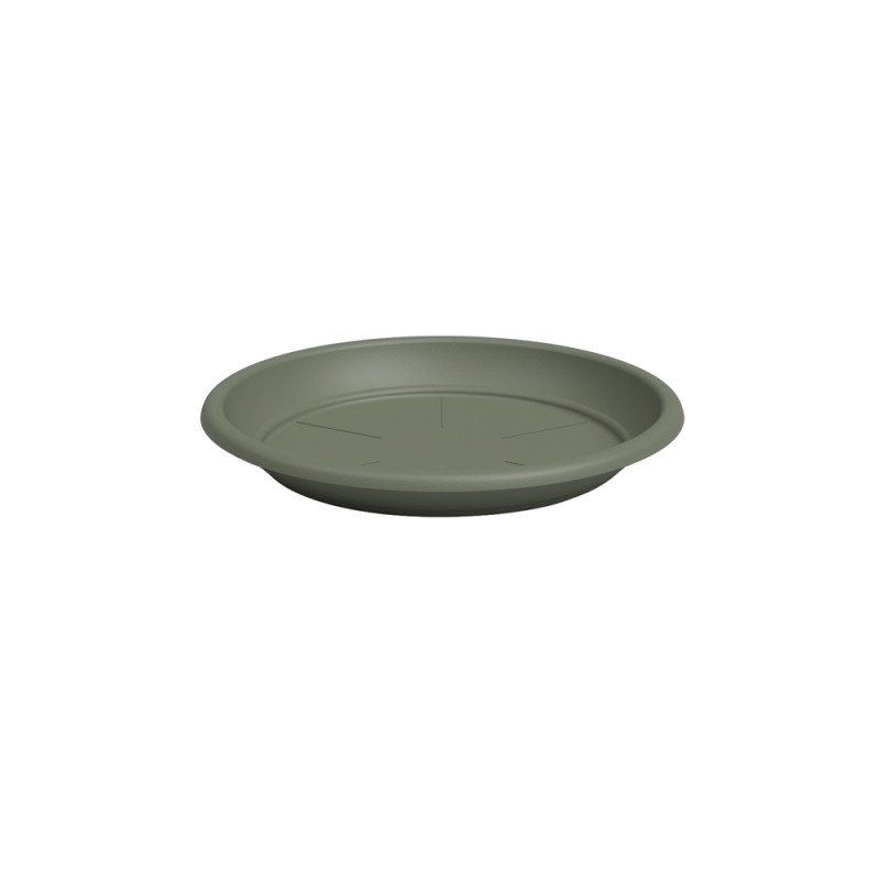 Soucoupe ronde, coloris vert clair - D. 18cm