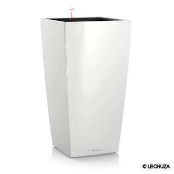 Pot Cubico Premium en polypropylène, blanc L. 40 x