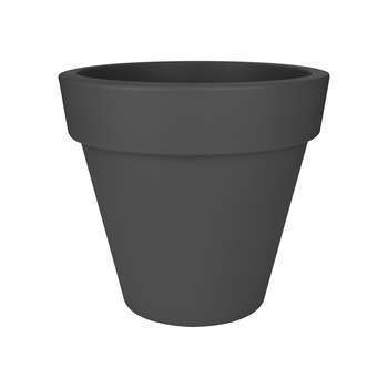 Pot Pure Round en plastique rotomoulé anthracite -