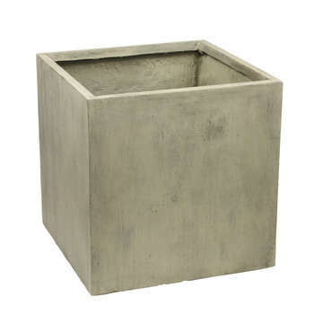 Cube Jin, gris ciment L. 60 x l. 60 x H. 60 cm