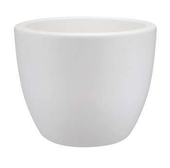 Pot Pure Soft Round en plastique rotomoulé,blanc Ø