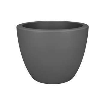 Pot Pure Soft Round en plastique rotomoulé,anthrac