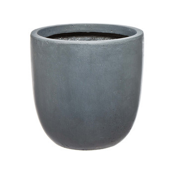 Pot : ½uf, gris, H34.00 D35.00 cm