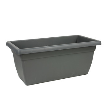Jardinière Sylvia en plastique injecté gris anthra