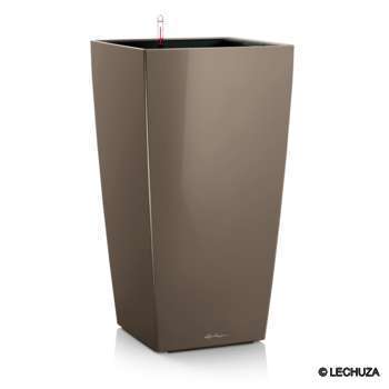 Pot Cubico Premium : taupe L30 l30 H56 cm