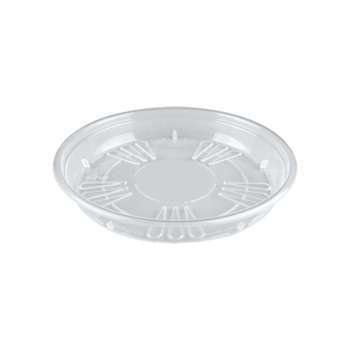 Soucoupe ronde plastique, transparent d.14cm