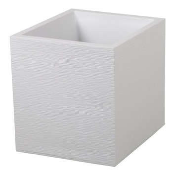 Pot Graphit carré : blanc, 39,5x39,5cm