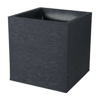 Pot Graphit carré : anthracite, 39,5x39,5cm