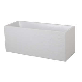 Jardinière graphit en plastique blanc cérusé - 99,