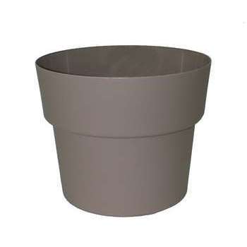 Pot rond CocoriPot, taupe Ø 23 x H. 17 cm