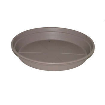 Soucoupe CocoriPot ronde en plastique taupe - D. 4