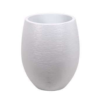 Pot Egg Graphit en polypropylène blanc cérusé - D.