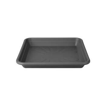 Soucoupe universelle carrée en plastique anthracit