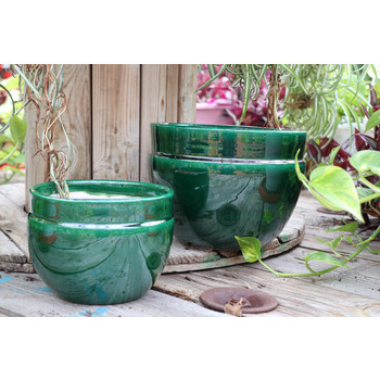Pot d'intérieur Austral en terre cuite émaillée, c