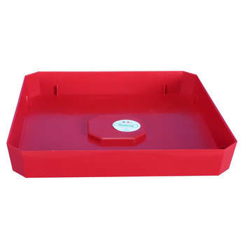 Plateau carré Soleilla 28x28 cm rouge