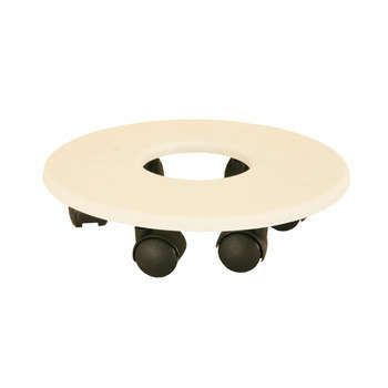 Support 6 roulettes blanc en polypropylène 100% re