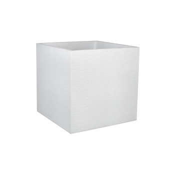Pot carré GRAPHIT en polypropylène blanc cérusé -