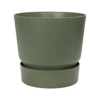 Pot rond Greenville en polypropylène vert feuille