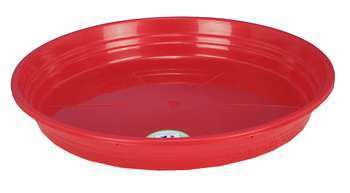 Soucoupe ronde : rouge, d.12cm