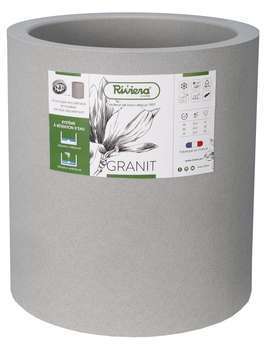 Bac Granit rond 40 en polypropylène 100% recyclabl