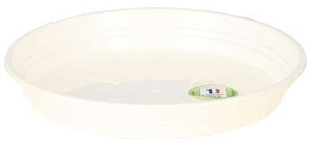 Soucoupe ronde : blanc, d.12cm