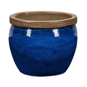 Pot Bonn : bleu, d.28xh.23cm