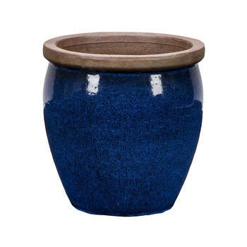 Pot Bonn : bleu, d.38xh.38cm