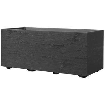 Muret Gravity rectangulaire en plastique gris carb