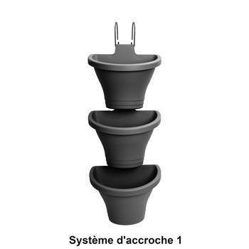 Pot Corsica set de 3 Anthracite 24 cm