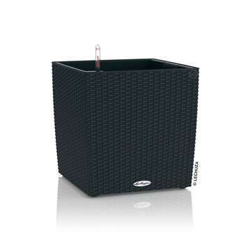 Pot Cube Cottage 30 - kit complet, noir graphite