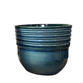 Pot d'intérieur Massaya Blue Wave D. 21 x H. 19cm