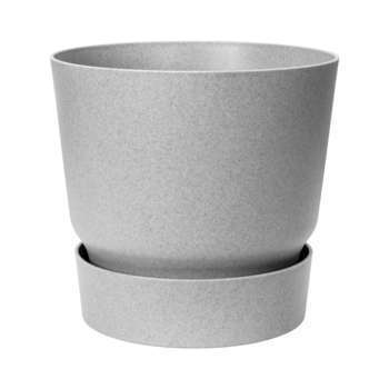 Pot Greenville rond : plast., ciment, 18x20cm