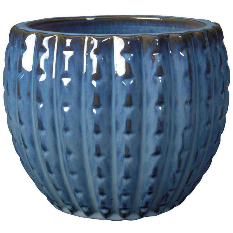 Pot Majorelle en terre cuite émaillée Ø27cm - 3 co