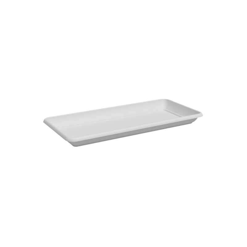 Soucoupe rectangle Althéa, coloris blanc - L. 50cm