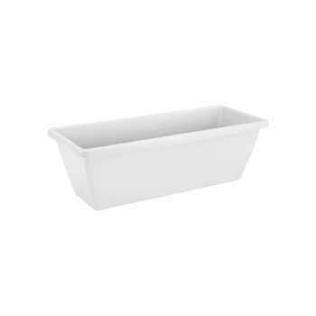Jardinière barcelona en plastique blanc - 40x19,5x