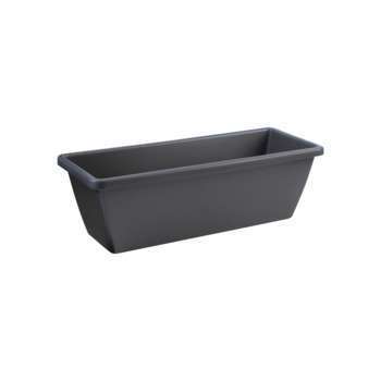 Jardinière barcelona en plastique gris anthracite