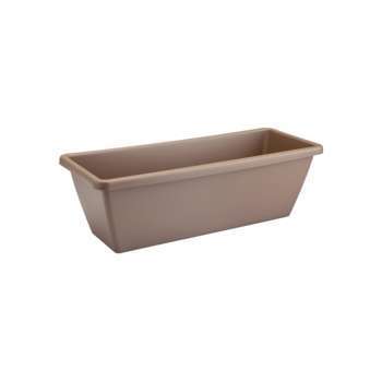 Jardinière barcelona en plastique taupe - 40x19,5x