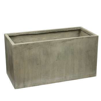 Jardinière delmas en fibre de verre et argile gris