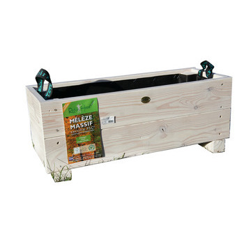 Jardinière Moline mélèze, cérusé blanc L. 60 x 22