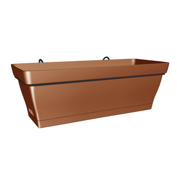 Jardinière : terre cuite, 49cm, soucoupe