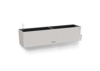 Jardinière balconera cottage en plastique gris cla