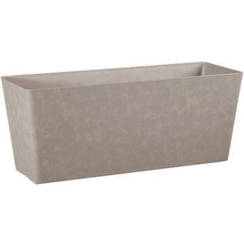 Jardinière : plast., calcaire, 59,5x21,4x24cm