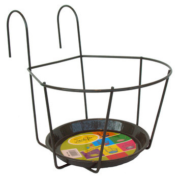 Porte-pot avec crochets, gris Ø 22 cm