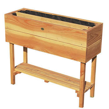 Carré potager surélevé 'Kid' bois mélèze huilé - L