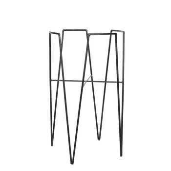 Blom plant standard en métal, noir L. 29,5 x 29,5