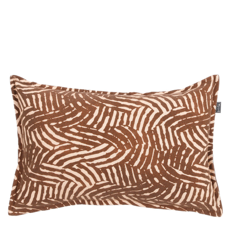 Coussin décoratif en coton Liz marron - L. 55xl. 3